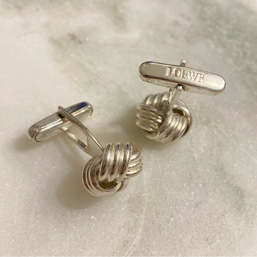 Loewe Cuff Links 835 Silver Love Knots